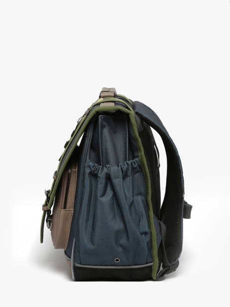 Boekentas Kinderen 3 Compartimenten Cameleon Grijs vintage urban CA41 ander zicht 2